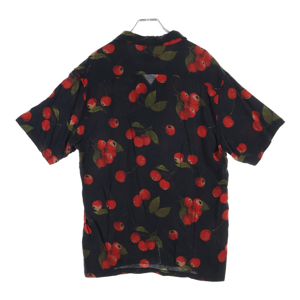 SUPREME(シュプリーム) 19SS Cherry Rayon S/S Shirt チェリー総柄 レーヨン 半袖シャツ ショートスリーブ ブラック