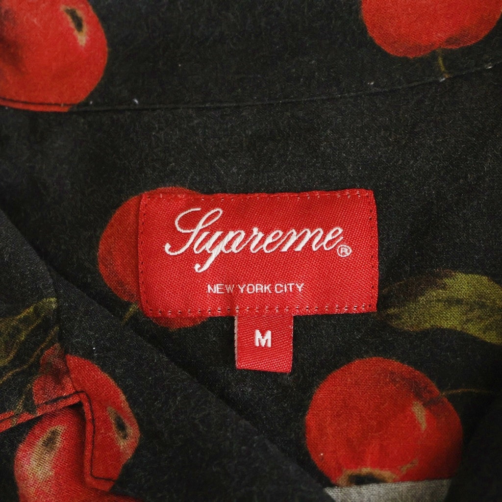 SUPREME(シュプリーム) 19SS Cherry Rayon S/S Shirt チェリー総柄 レーヨン 半袖シャツ ショートスリーブ ブラック