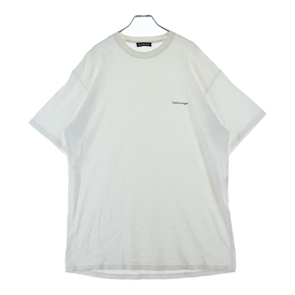 BALENCIAGA(バレンシアガ) 18AW コピーライトロゴ クルーネック 半袖Tシャツ カットソー ホワイト 508203 TBV43