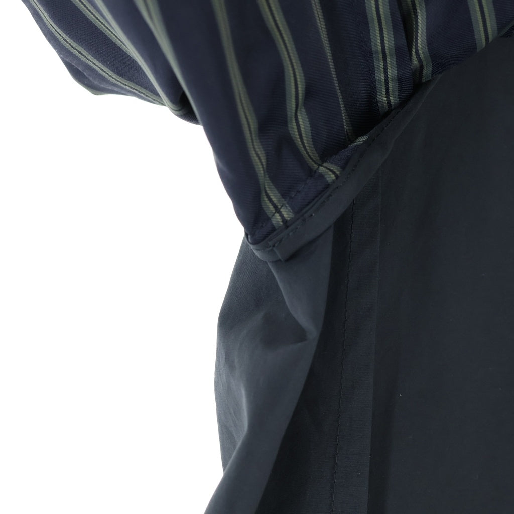 Sacai(サカイ) 24SS Suiting Coat アームストライプ柄 ドッキング スーツ コート ブラック 24-03264M
