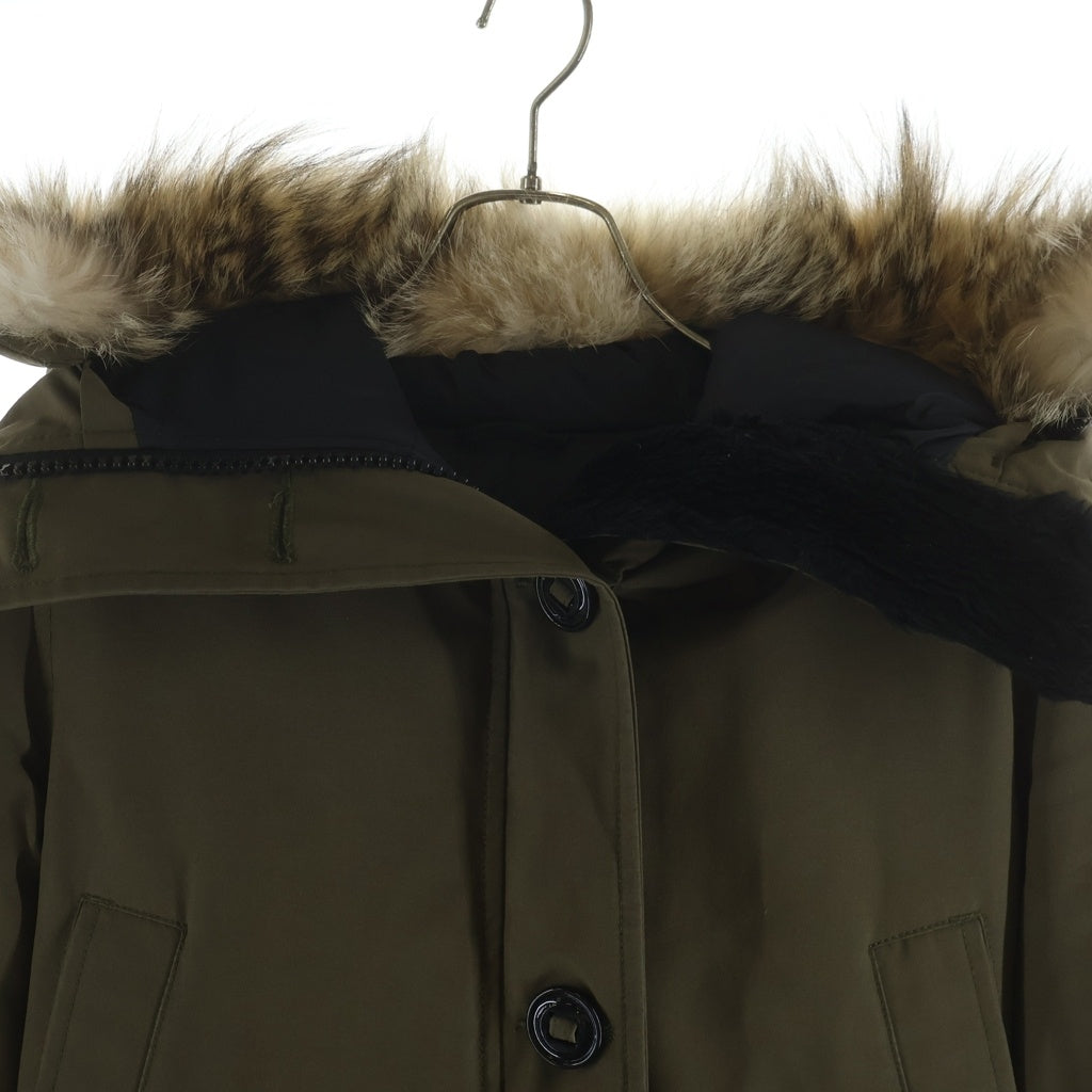 CANADA GOOSE(カナダグース) BRONTE PARKA ブロンテ パーカー フーデッドジップアップファーダウンジャケット カーキ レディース 2603JL