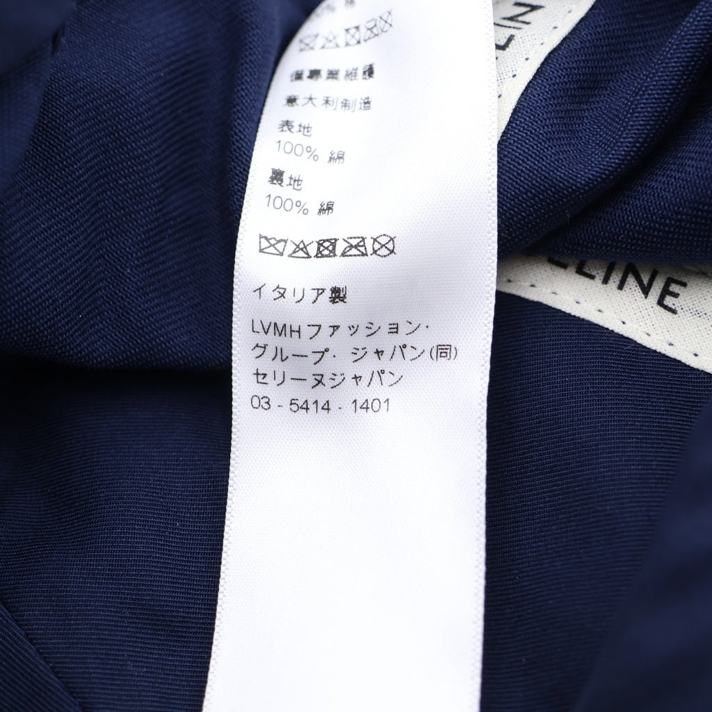 CELINE(セリーヌ) トリオンフ刺繍 ギャバジン ベースボールキャップ 帽子 ネイビー AA0B3234X.07NI