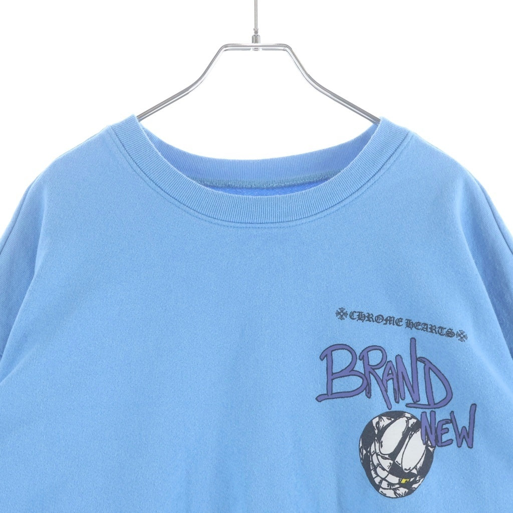 CHROME HEARTS(クロムハーツ) MATTY BOY PPO BRAIN NEW SWTSHRT マッティボーイ ブレインニュー クルーネック長袖スウェットトレーナー ブルー