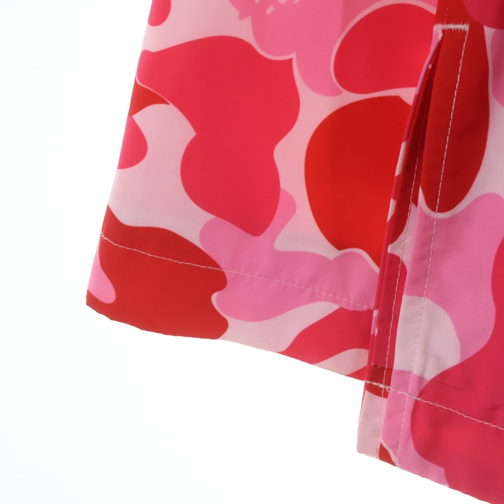 A BATHING APE(アベイシングエイプ) ABC CAMO CHINA JACKET 総柄 カモフラージュ フロントロゴ チャイナジャケット ピンク 001LJM201311M