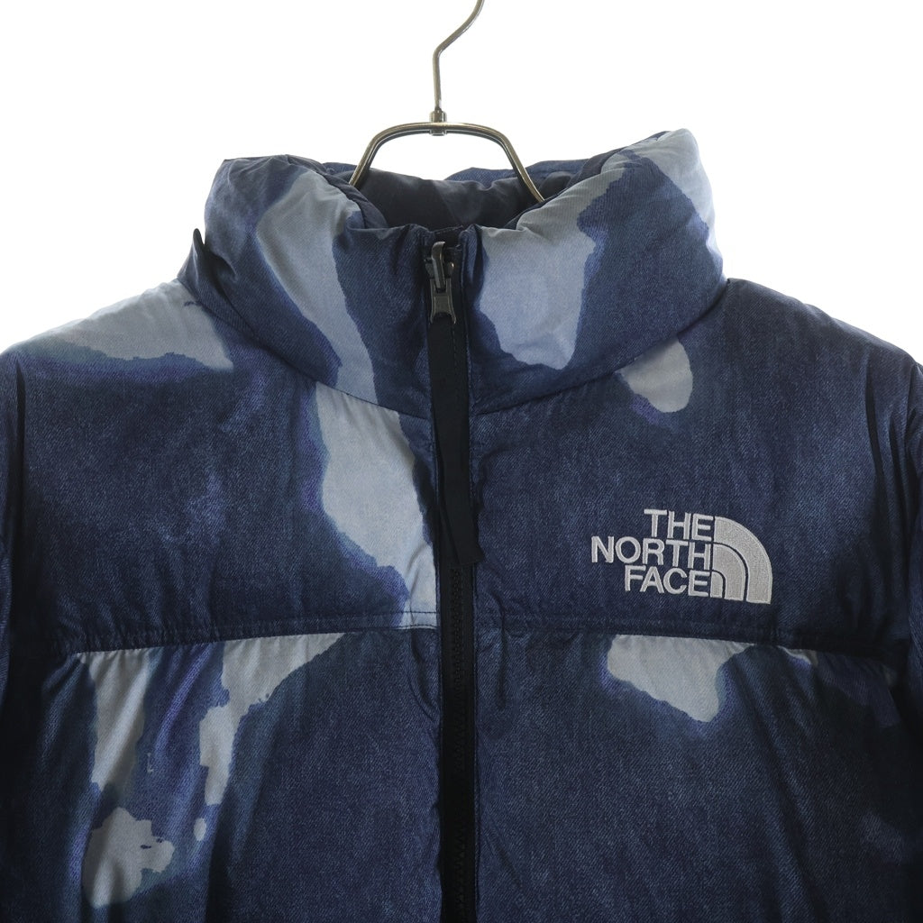 SUPREME(シュプリーム) 21AW Bleached Denim Print Nuptse Jacket ND52100I ブリーチド デニム プリント ヌプシ ダウン ジャケット ブルー