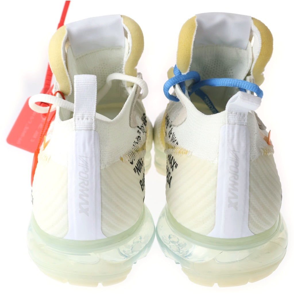 NIKE(ナイキ) ×OFF-WHITE THE 10 AIR VAPORMAX FK オフホワイト ザテン エアヴェイパーマックス フライニット ローカットスニーカー ホワイト US9.5/27.5cm AA3831-100