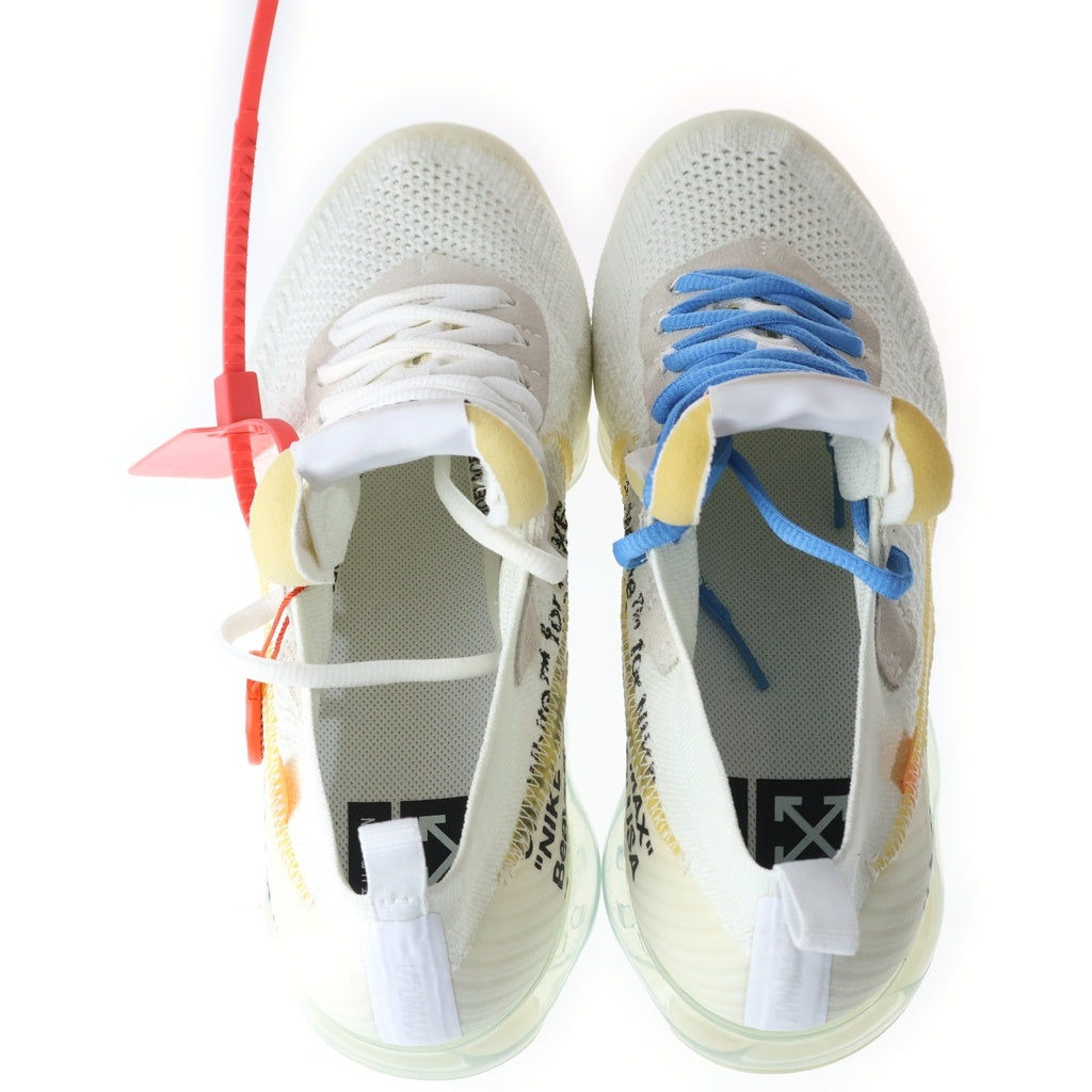 NIKE(ナイキ) ×OFF-WHITE THE 10 AIR VAPORMAX FK オフホワイト ザテン エアヴェイパーマックス フライニット ローカットスニーカー ホワイト US9.5/27.5cm AA3831-100