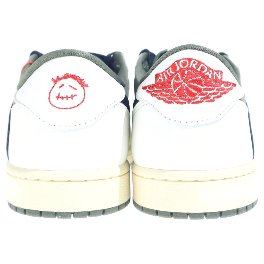 NIKE(ナイキ) ×TRAVIS SCOTT AIR JORDAN 1 LOW OG REVERSE OLIVE トラヴィススコット エアジョーダン 1 ローカットスニーカー カーキ US10/28.0cm DM7866-200