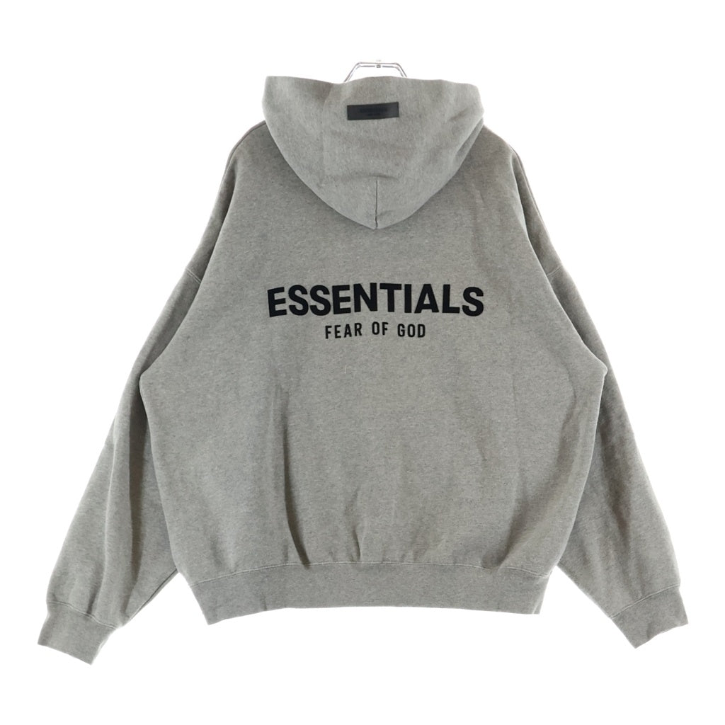 FEAR OF GOD ESSENTIALS(フィアオブゴッド エッセンシャルズ) バックロゴ フーディー プルオーバー スウェットパーカー グレー