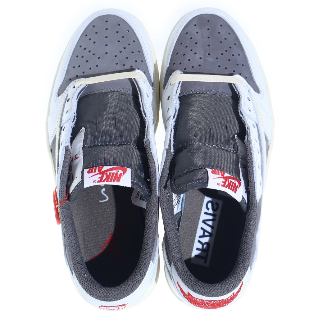 NIKE(ナイキ) ×TRAVIS SCOTT AIR JORDAN 1 LOW REVERSE MOCHA DM7866-162 トラヴィススコット エアジョーダン 1 ローカットスニーカー ブラウン/ホワイト US7/25.0cm レディース