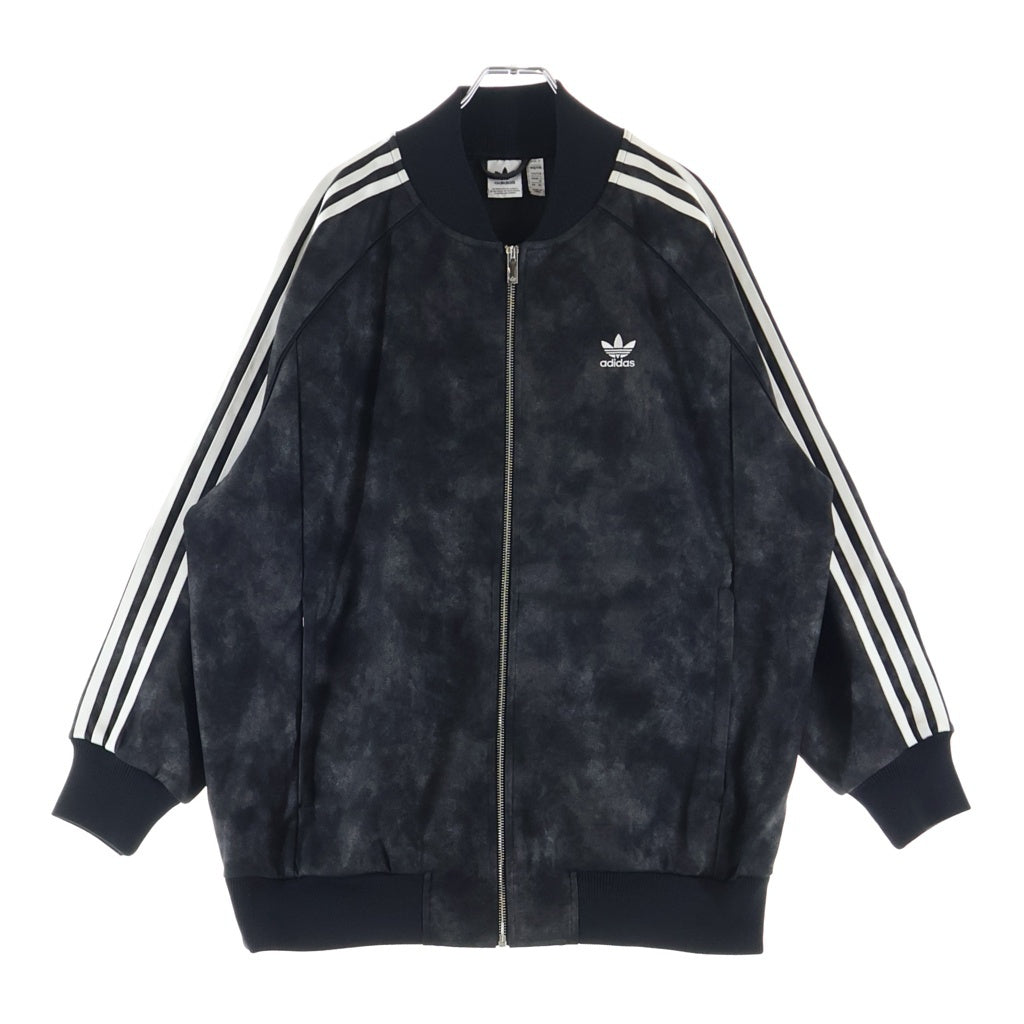 adidas(アディダス) プレミアム オーバーサイズ SST リュクス トラックトップ ジップアップ トラックジャケット ブラック IY8054