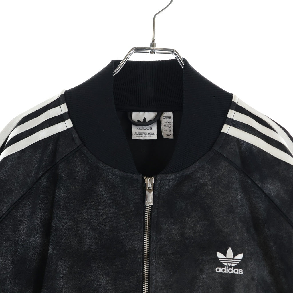 adidas(アディダス) プレミアム オーバーサイズ SST リュクス トラックトップ ジップアップ トラックジャケット ブラック IY8054