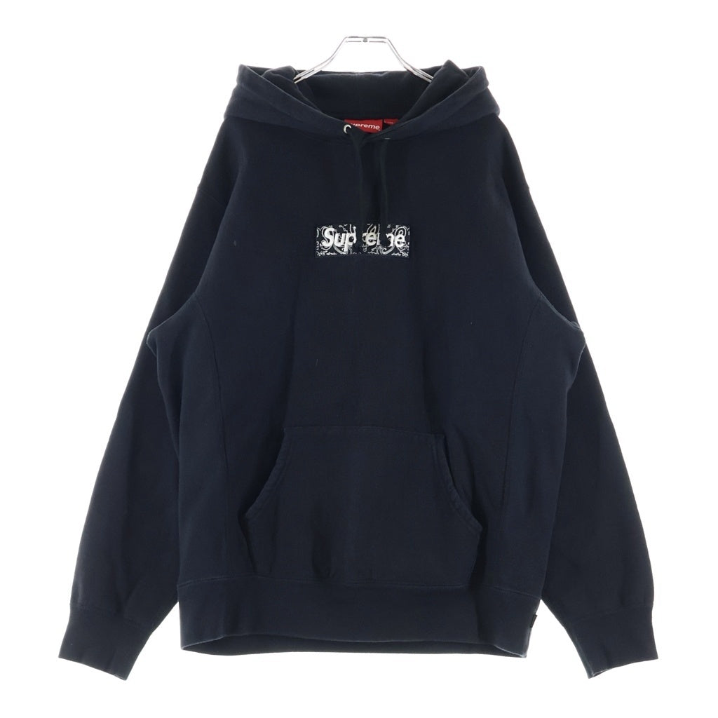 SUPREME(シュプリーム) 19AW Bandana Box Logo Hooded Sweatshirt バンダナボックスロゴ スウェットプルオーバーパーカー フーディー ブラック