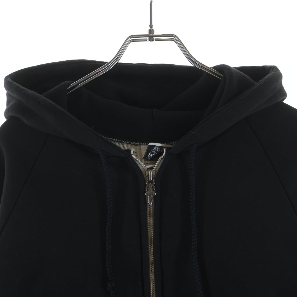 CHROME HEARTS(クロムハーツ) OLD THRML SWTSHRT HD ZIP 裏地サーマルアームロゴプリント ダガージップアップパーカー ブラック