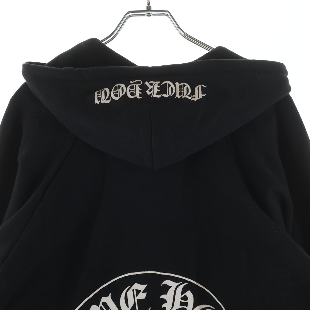 CHROME HEARTS(クロムハーツ) OLD THRML SWTSHRT HD ZIP 裏地サーマルアームロゴプリント ダガージップアップパーカー ブラック