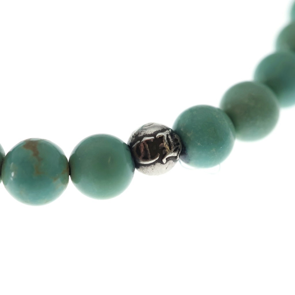 CHROME HEARTS(クロムハーツ) 8mm BEAD 8mmターコイズビーズ ブレスレット ブルー/シルバー