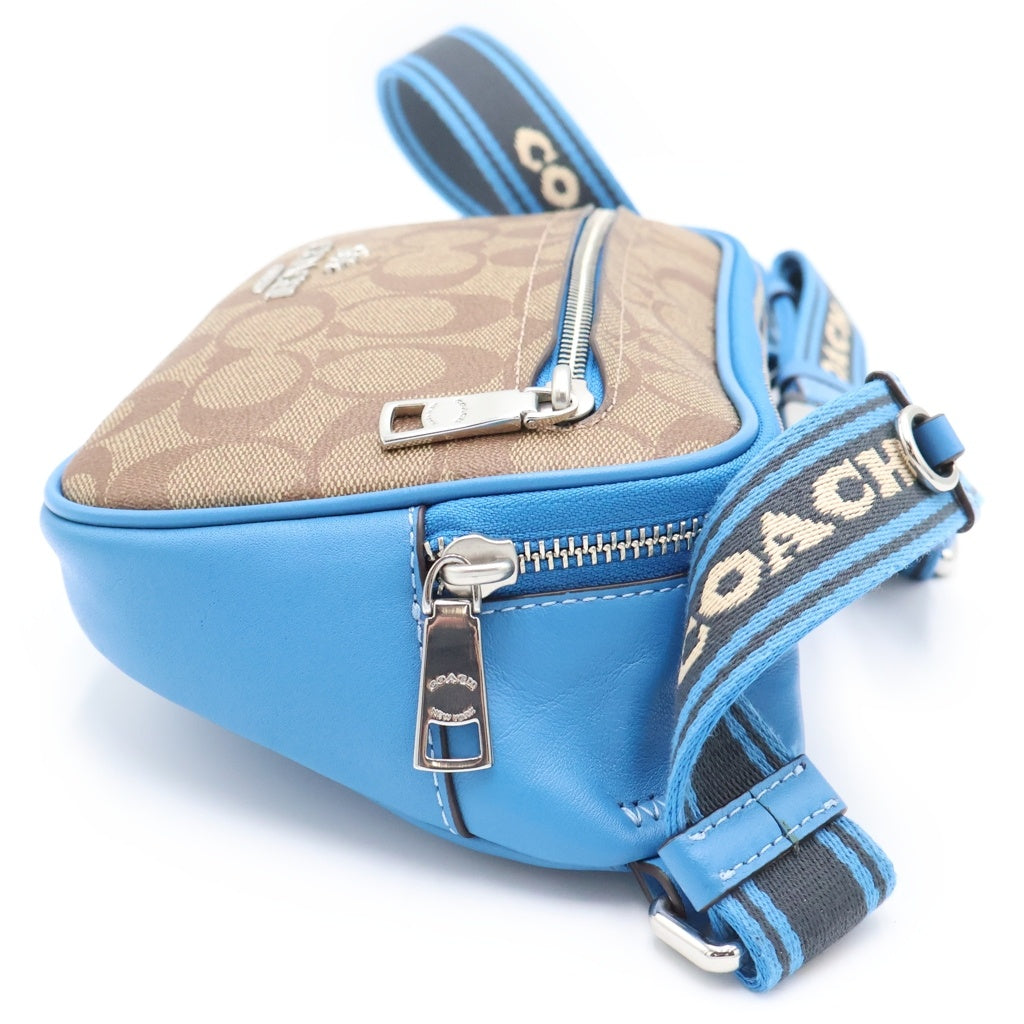 COACH(コーチ) シグネチャーロゴ エリアス ウエストポーチ ベルトバッグ ショルダーバッグ ブラウン/ブルー CJ505