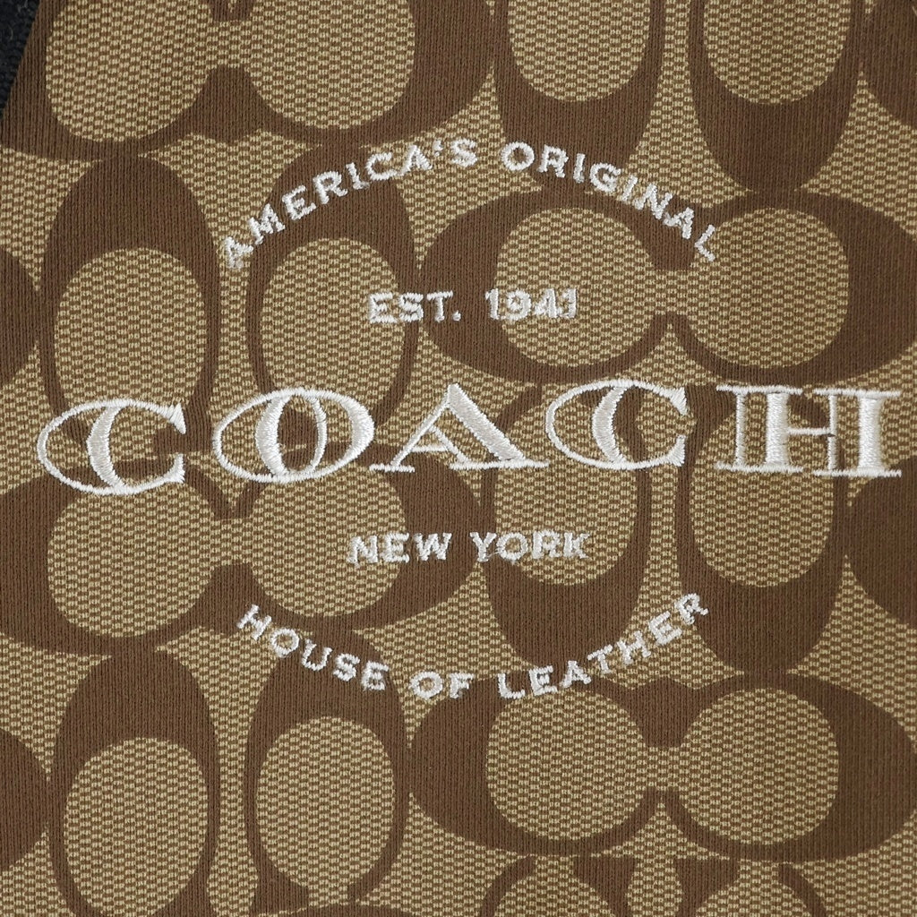 COACH(コーチ) シグネチャー フロントロゴエンブロイダリー ジップアップ スウェットパーカー ブラウン 233092
