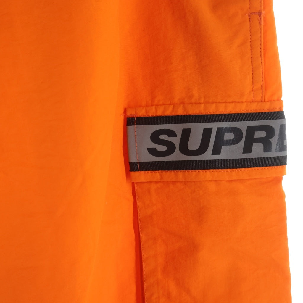 SUPREME(シュプリーム) 18SS Reflective Taping Cargo Pant リフレクティブ テーピング ナイロン カーゴパンツ オレンジ