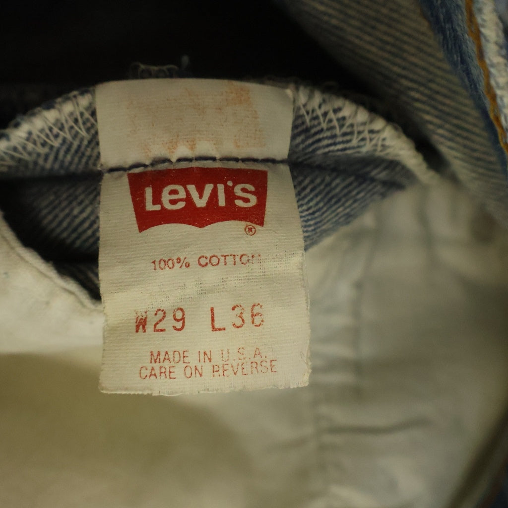 Levi's(リーバイス) 80S VINTAGE 501xx 復刻 赤文字 スモールe ボタン裏522 ヴィンテージ ボタンフライ デニムパンツ インディゴ 522-6-89