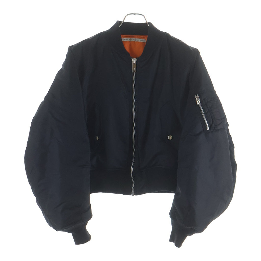 JOHN LAWRENCE SULLIVAN(ジョンローレンスサリバン) 25AW NYLON MASSIVE ROUNDED SLEEVE BOMBER JACKET ナイロン マッシヴ ラウンド スリーブ ボンバージャケット ブラック