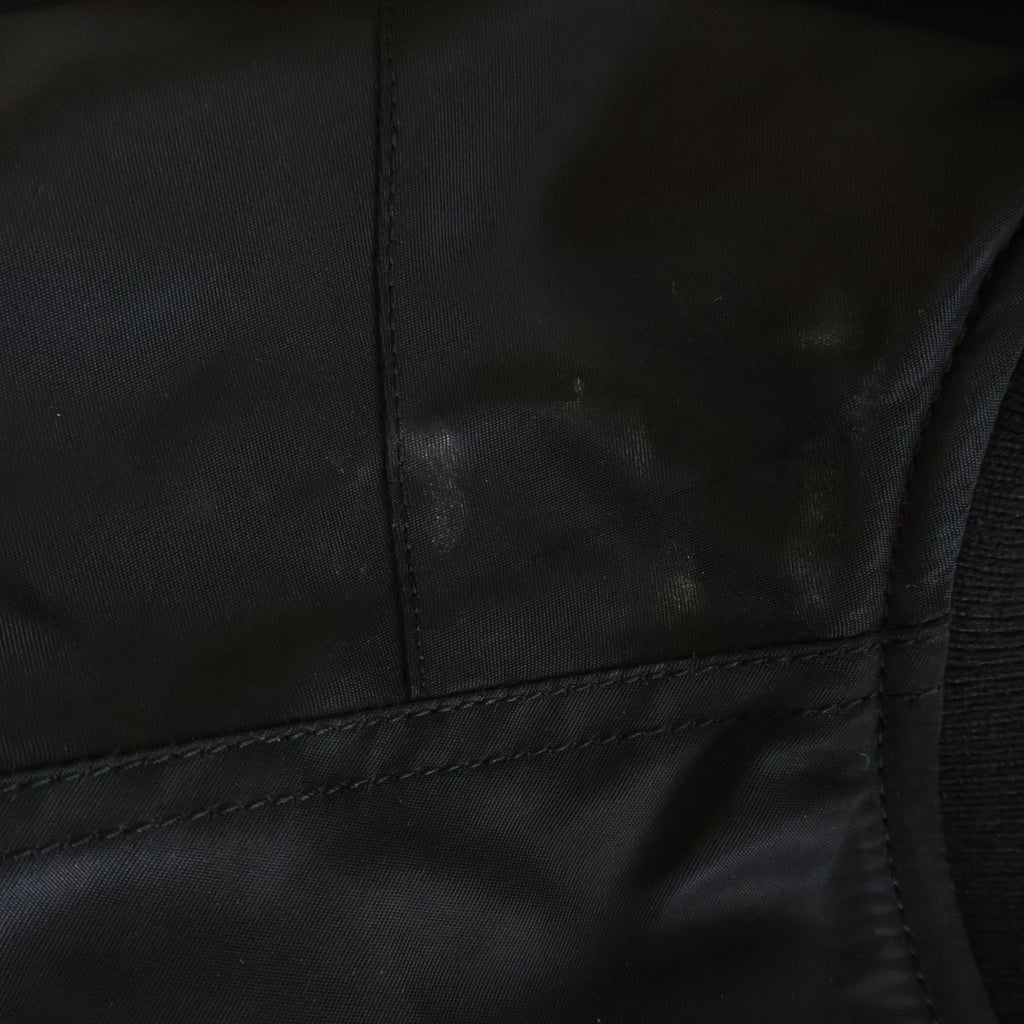 JOHN LAWRENCE SULLIVAN(ジョンローレンスサリバン) 25AW NYLON MASSIVE ROUNDED SLEEVE BOMBER JACKET ナイロン マッシヴ ラウンド スリーブ ボンバージャケット ブラック