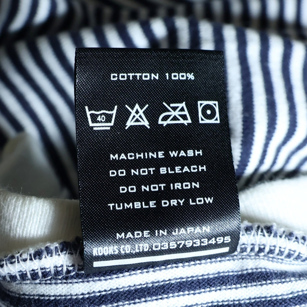 NUMBER (N)INE(ナンバーナイン) 宮下期 ボーダー ロングスリーブ クルーネック 長袖Tシャツ カットソー ブラック/ホワイト