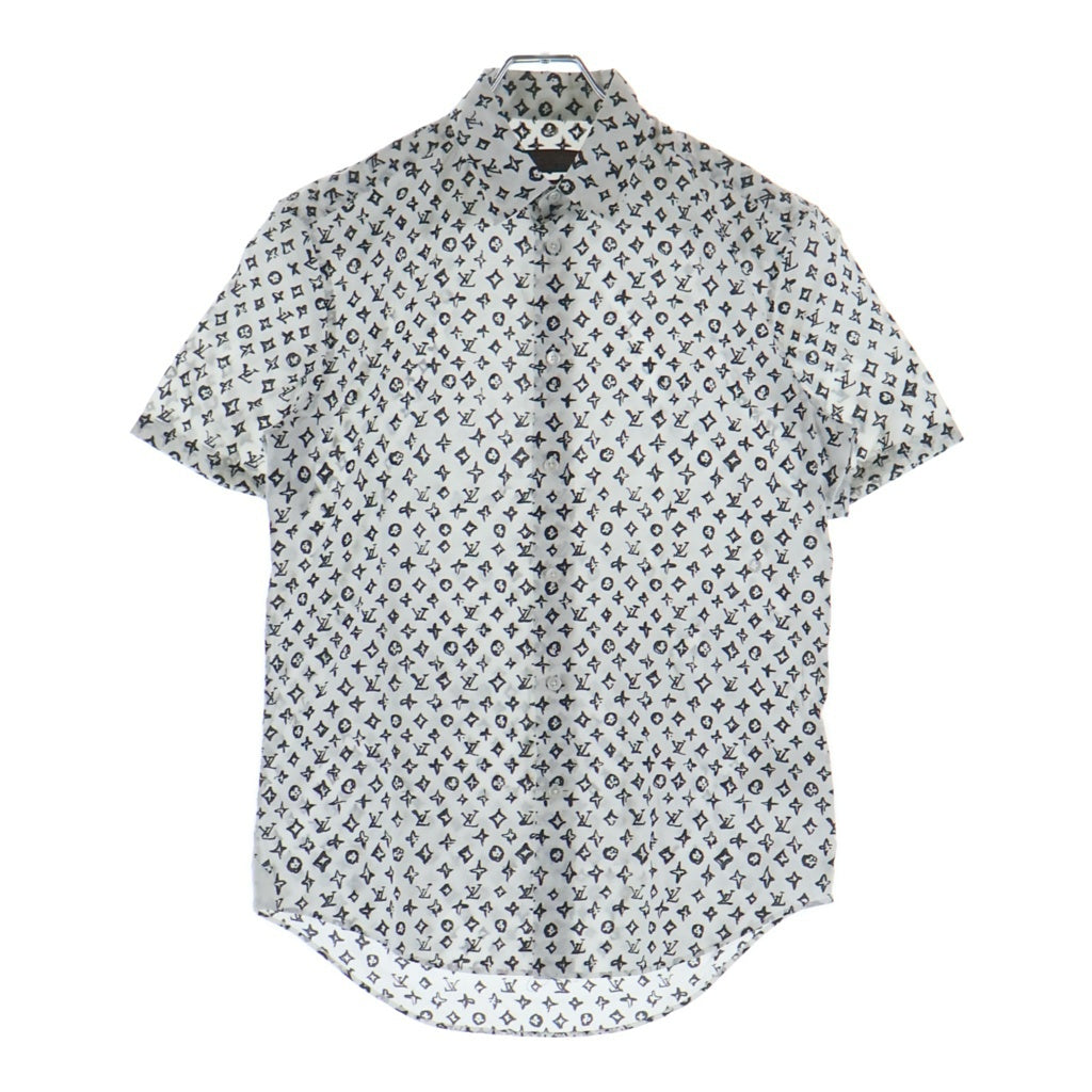 LOUIS VUITTON(ルイヴィトン) モノグラム 総柄 半袖シャツ ホワイト RM172Q DGB HDS46W