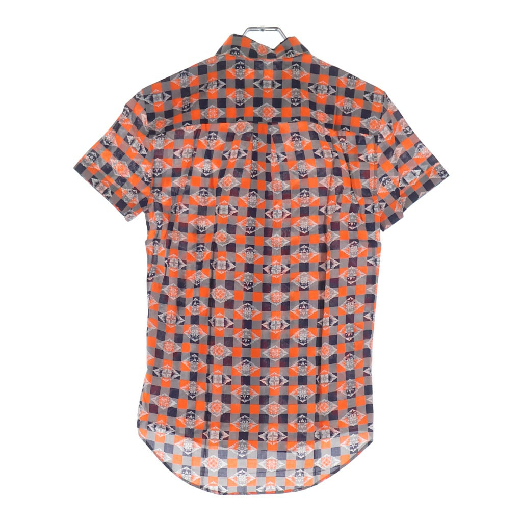 LOUIS VUITTON(ルイヴィトン) 総柄 コットン 半袖シャツ オレンジ/グレー RM131 H3SH84BUP