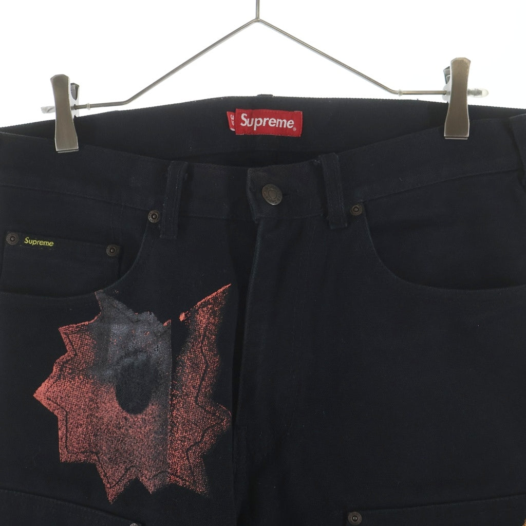 SUPREME(シュプリーム) 22SS Nate Lowman Double Knee Painter Pant ネイトローマン ダブルニー ペインターパンツ ブラック