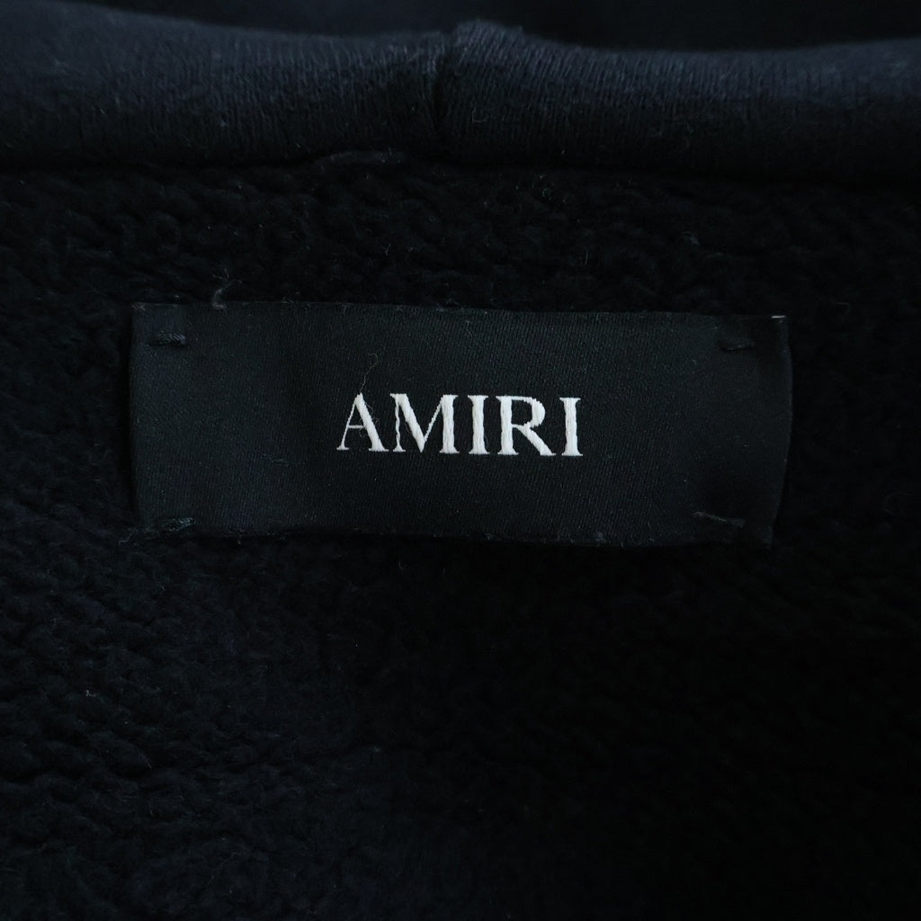 AMIRI(アミリ) MA FLAMES ZIP HOODIE アームフレイム ジップアップ スウェットパーカー ブラック AMTOJR1113-001