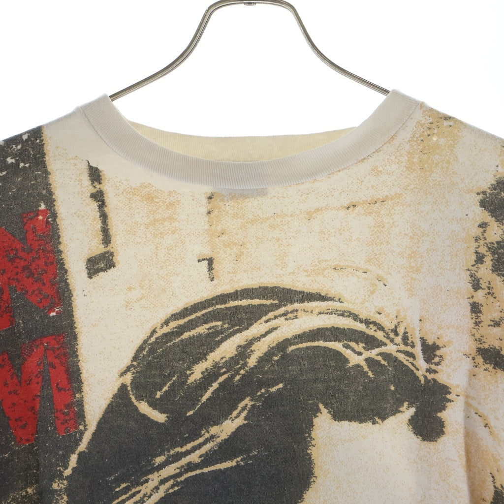 VINTAGE(ヴィンテージ) 90S BON JOVI 1993 OVP BROCKUM ボンジョビ 総柄プリント クルーネック 半袖Tシャツ カットソー ホワイト