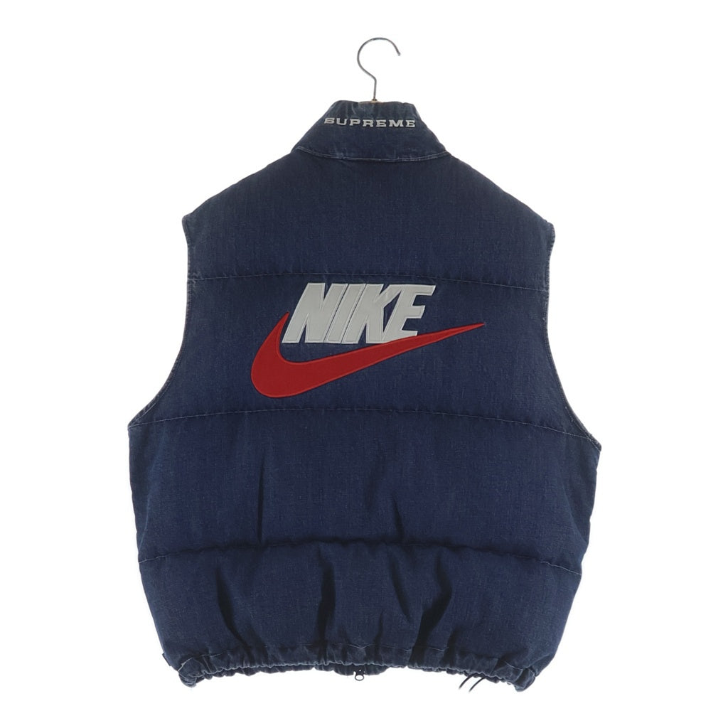 Supreme シュプリーム デニムベスト SUPREME(シュプリーム) 24SS × NIKE Denim Puffer Vest ジップアップ