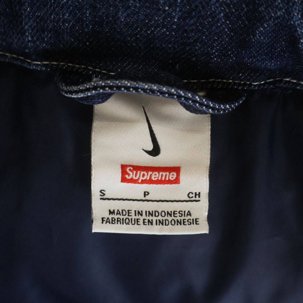 SUPREME(シュプリーム) 24SS × NIKE Denim Puffer Vest ジップアップ デニムパファー ダウンベスト インディゴ FQ0323-451