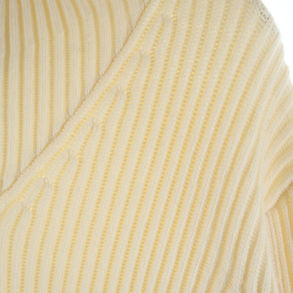 STONE ISLAND(ストーンアイランド) 22AW ロゴワッペン付き ハーフジップ ウールニット セーター ホワイト 7715516C2