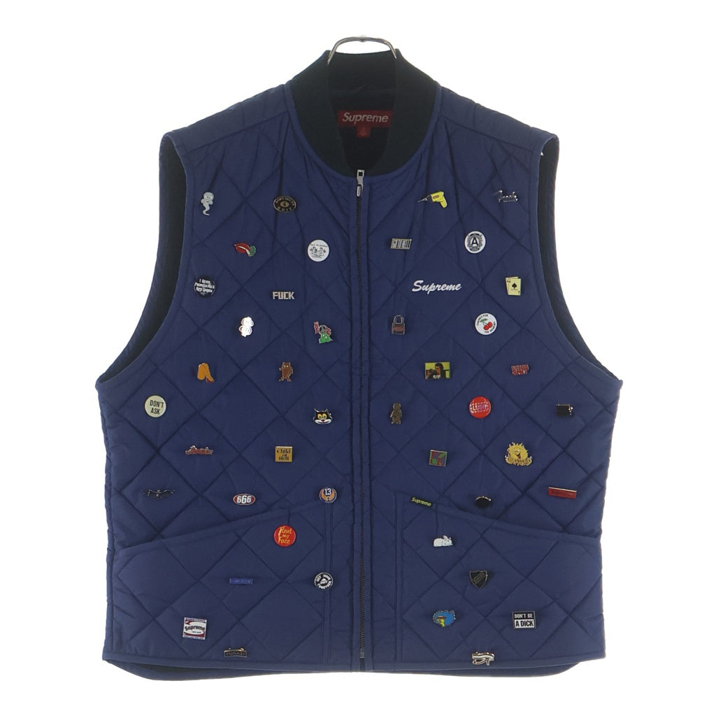 SUPREME(シュプリーム) 23AW Pins Quilted Work Vest ピンズ キルテッド ワークベスト ブルー