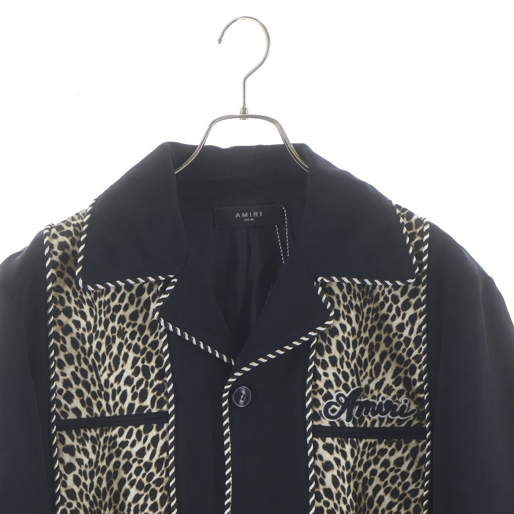 AMIRI(アミリ) LEOPARD CADET JACKET レオパード カデットジャケット ブラック/ベージュ AMOUBN1034