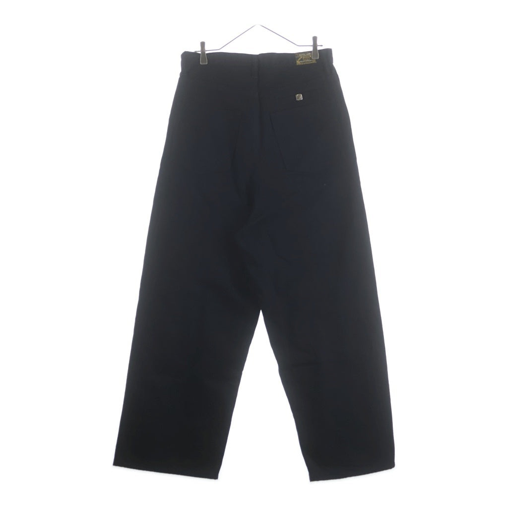 KAPITAL(キャピタル) 25AW 12oz 矢絣ジャガードデニム ポートバギーパンツ ブラック K2510LP117