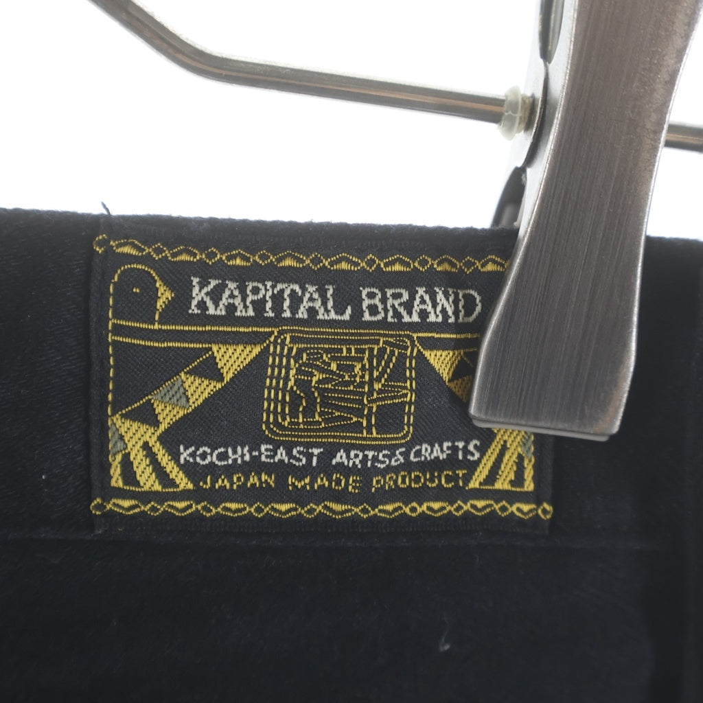 KAPITAL(キャピタル) 25AW 12oz 矢絣ジャガードデニム ポートバギーパンツ ブラック K2510LP117