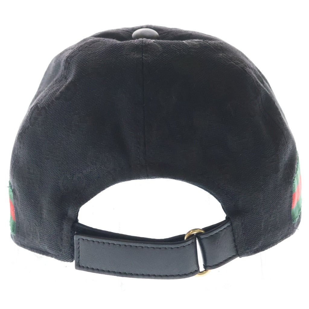 GUCCI(グッチ) GGキャンバスロゴ 6パネル ベースボールキャップ ブラック 539517