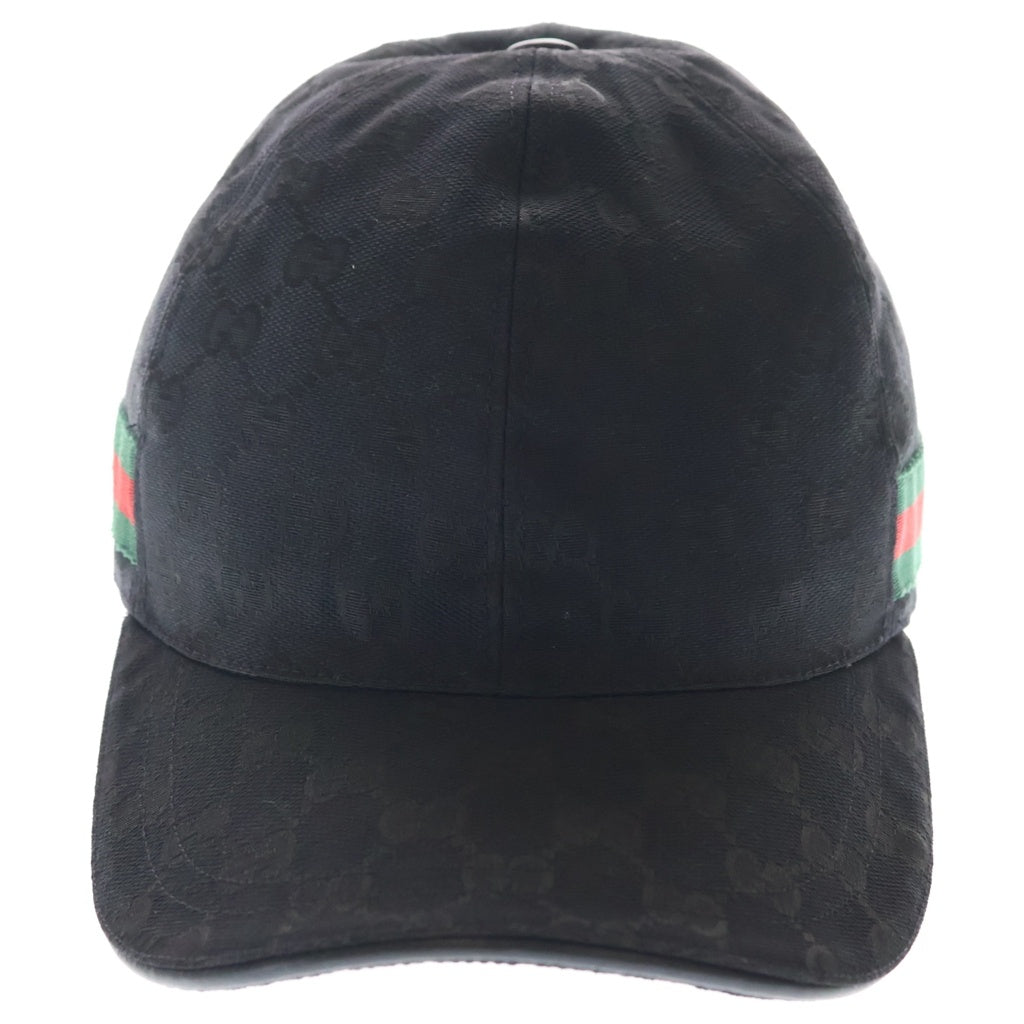 GUCCI(グッチ) GGキャンバスロゴ 6パネル ベースボールキャップ ブラック 539517
