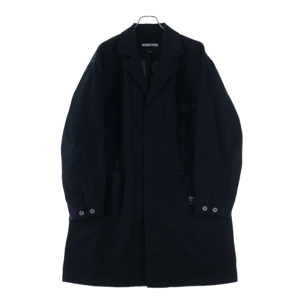NEIGHBORHOOD(ネイバーフッド) 26SS MECHANIC COAT 背面ロゴ メカニック ロングコート ブラック 261SPNH-JKM04