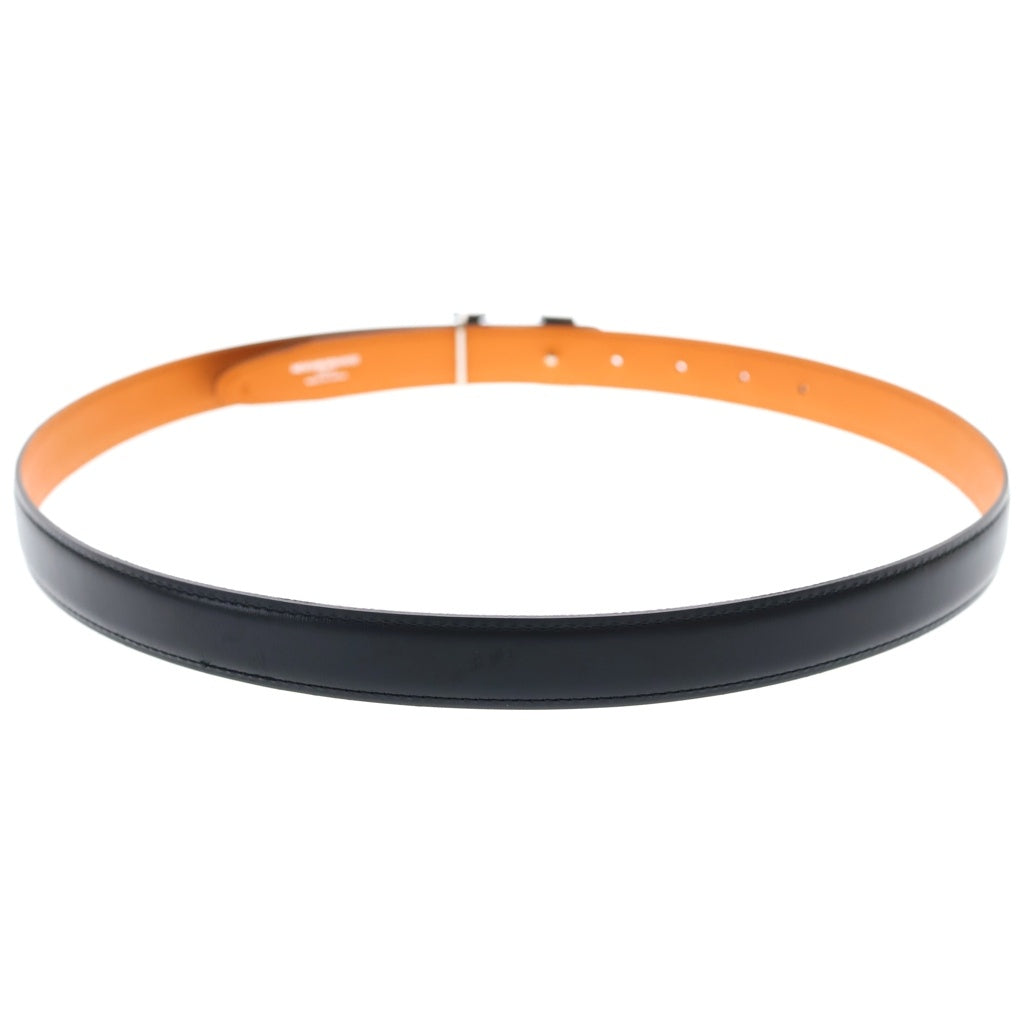 NEIGHBORHOOD(ネイバーフッド) 26SS DETACHABLE BUCKLE BELT ロゴバックル バイカラー レザーベルト ブラック/オレンジ 261PKNH-AC02