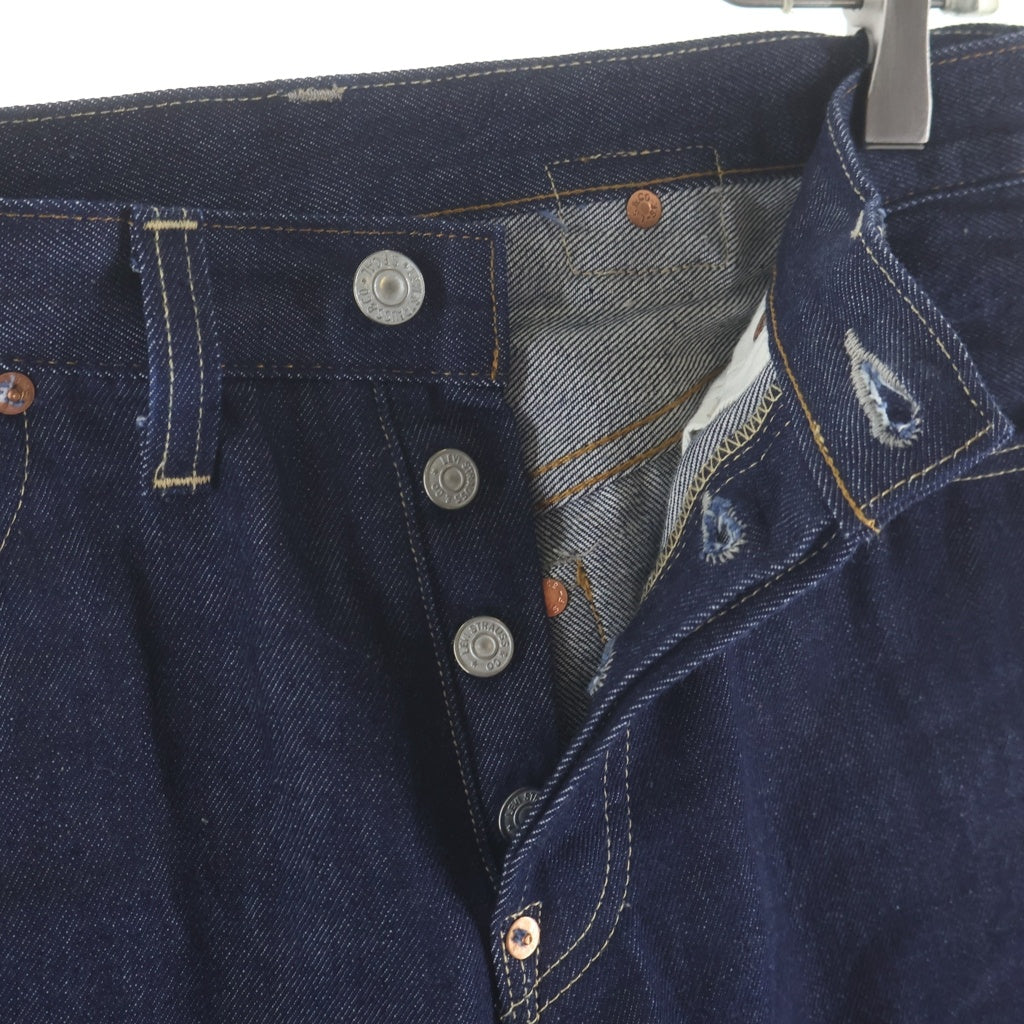Levi's(リーバイス) 501XX ボタン裏3015 BIGE 復刻 シンチバック 革パッチ 隠しリベット ボタンフライ デニムパンツ インディゴ S110782