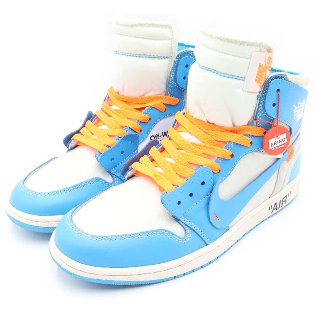 NIKE(ナイキ) ×AIR JORDAN 1 POWDER BLUE UNC AQ0818-148 オフホワイト エアジョーダン1 パウダーブルー ハイカットスニーカー シューズ ホワイト/ブルー US11/29.0cm