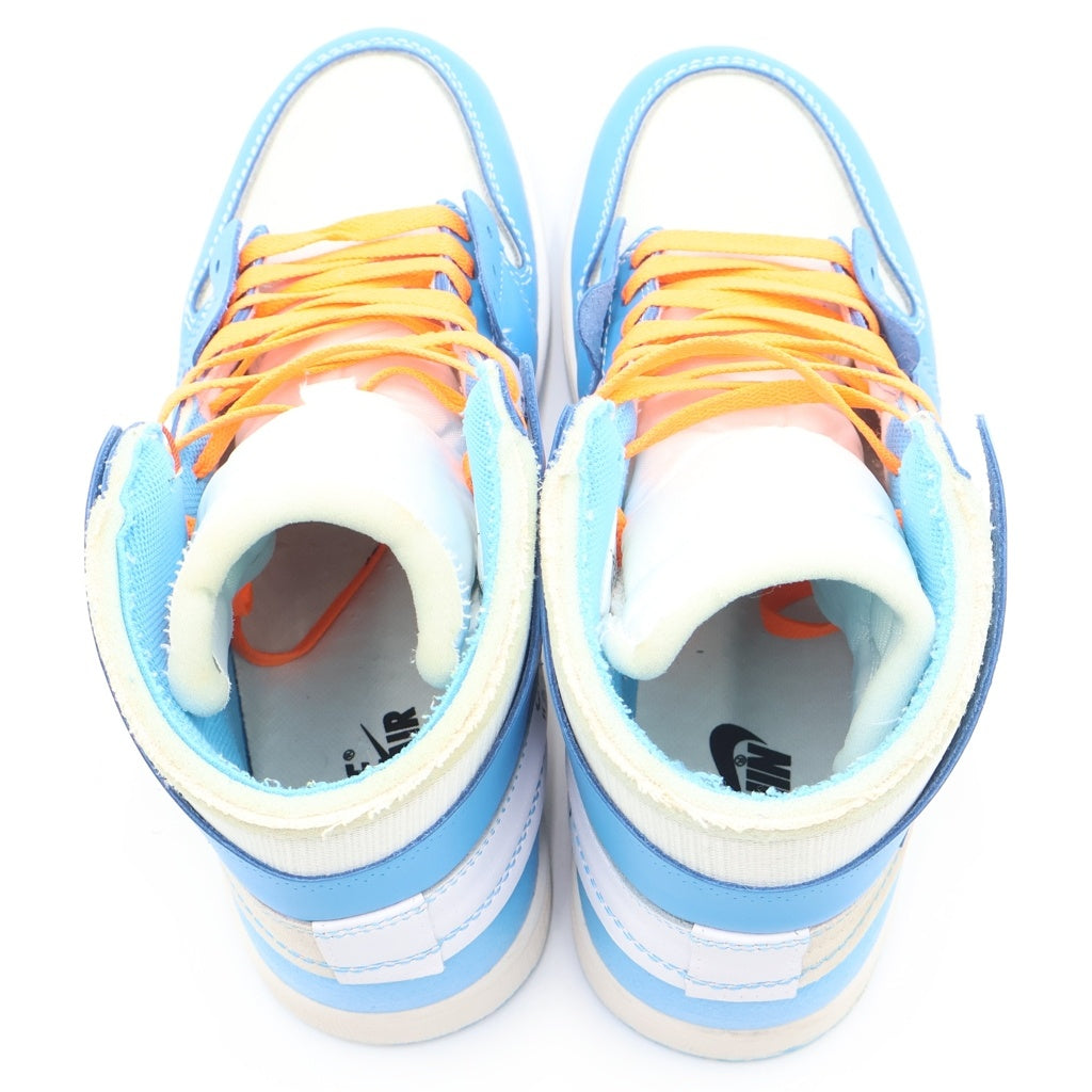 NIKE(ナイキ) ×AIR JORDAN 1 POWDER BLUE UNC AQ0818-148 オフホワイト エアジョーダン1 パウダーブルー ハイカットスニーカー シューズ ホワイト/ブルー US11/29.0cm