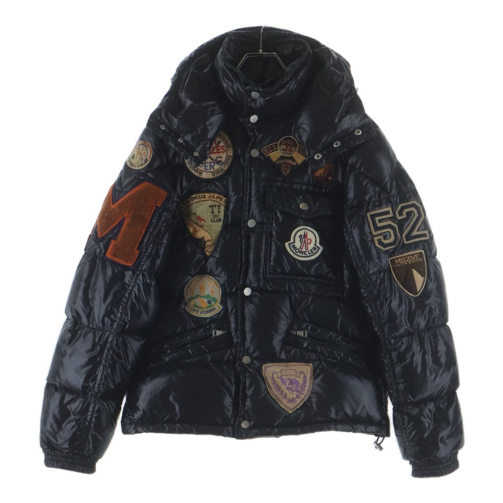 MONCLER(モンクレール) K2スペシャル ロゴワッペン ジップアップ ナイロンダウンジャケット ブラック 41305/50/68950
