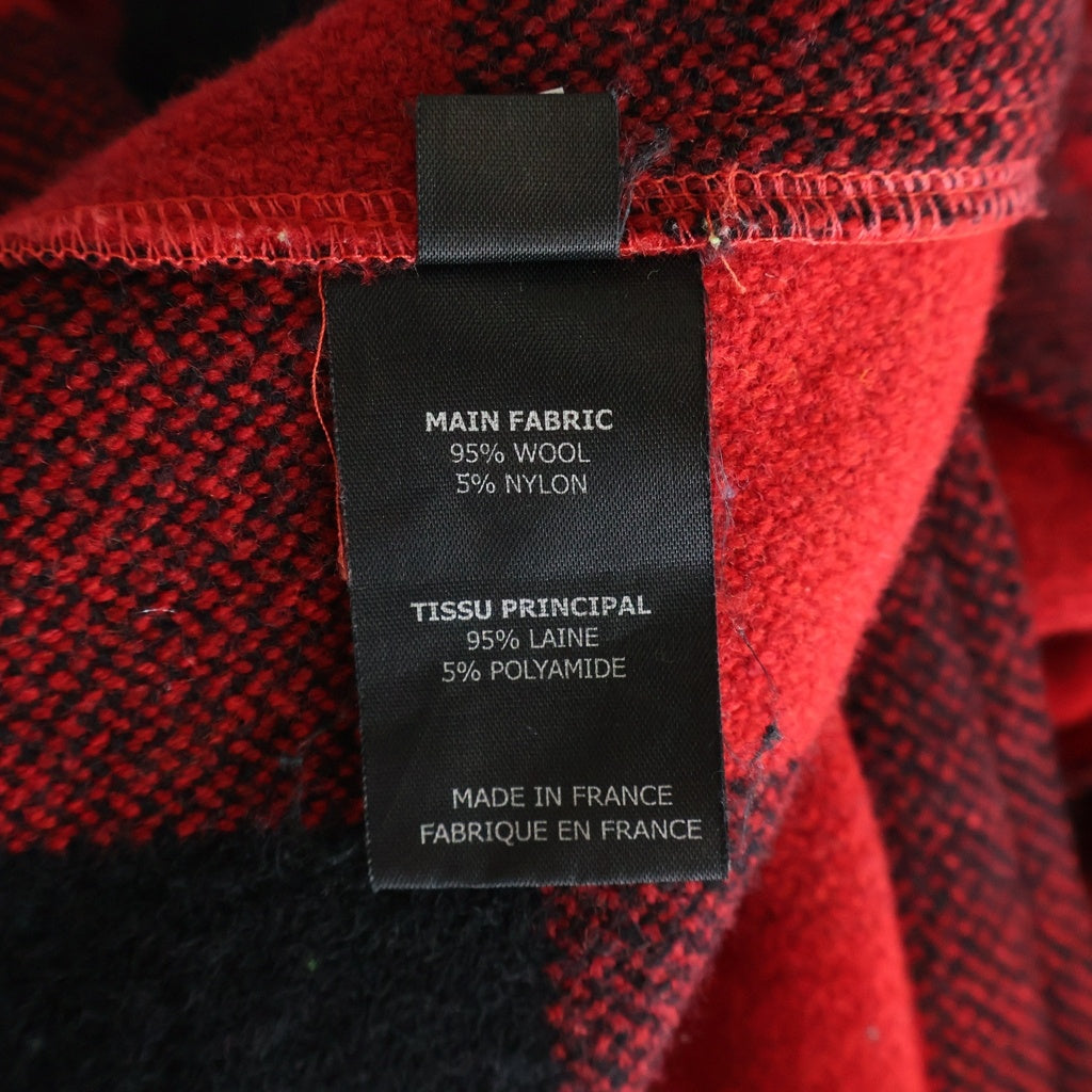 VETEMENTS(ヴェトモン) 19SS Over Size Western Wool Flannel Check Shirt オーバーサイズウエスタンウールフランネルチェックシャツ レッド WAH19SH104