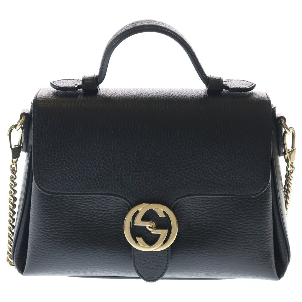 GUCCI(グッチ) インターロッキングG 2way ショルダーバッグ ブラック 51032 レディース