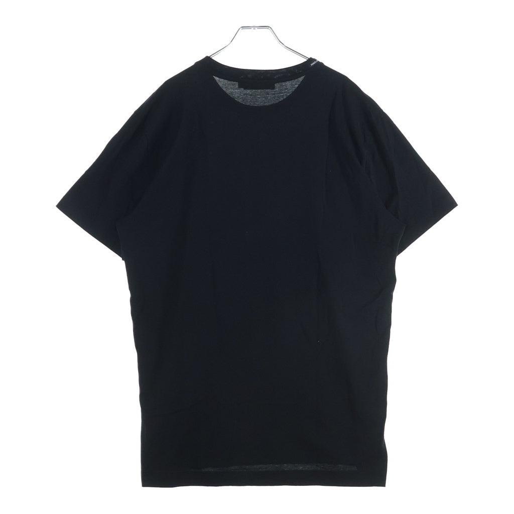 DOLCE & GABBANA(ドルチェアンドガッバーナ) フロントロゴ刺繍 半袖Tシャツ カットソー ブラック G7NUB A